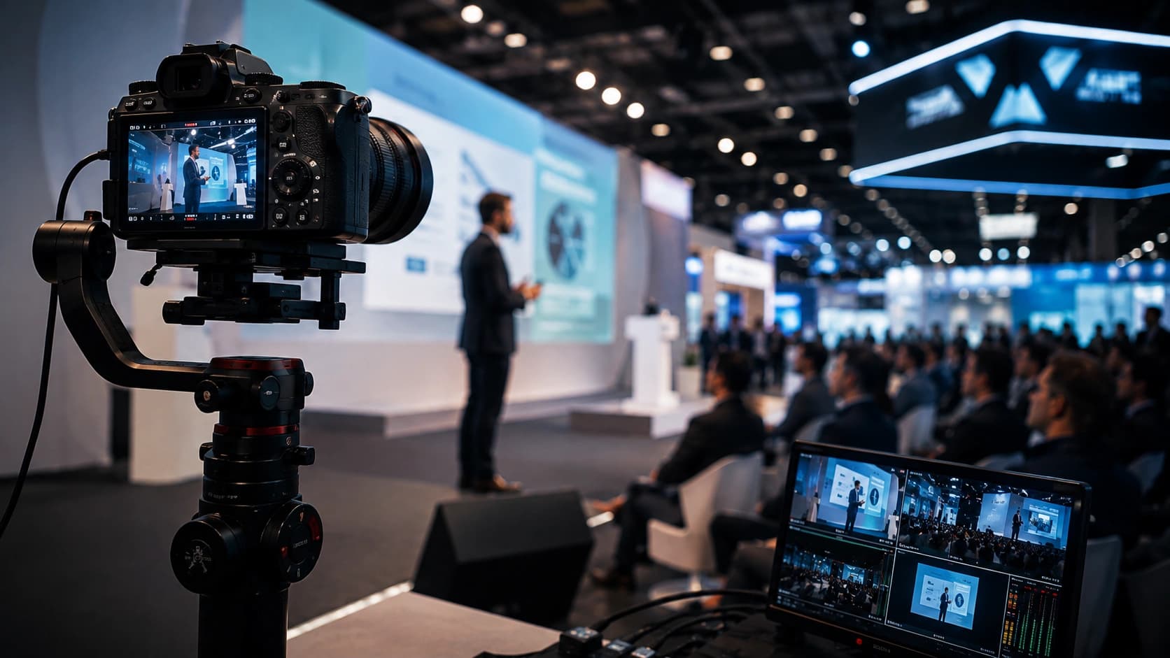 Fuar ve sunum videoları için prodüksiyon görseli