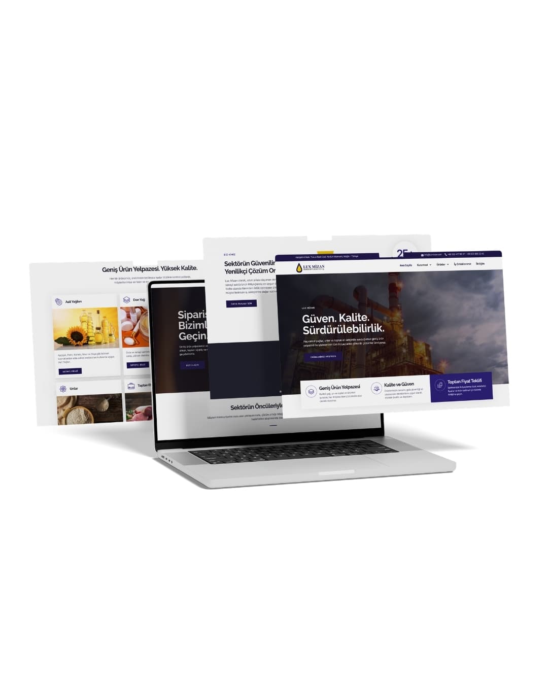 Dopa Creative tarafından tasarlanan Lux Mizan kurumsal web sitesi örneği