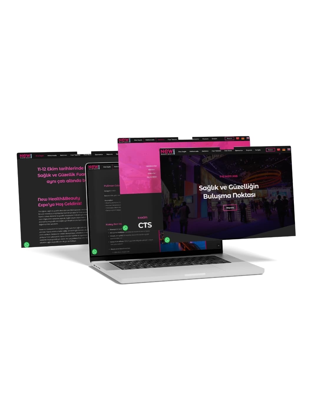 Dopa Creative tarafından tasarlanan New Health & Beauty etkinlik web sitesi örneği